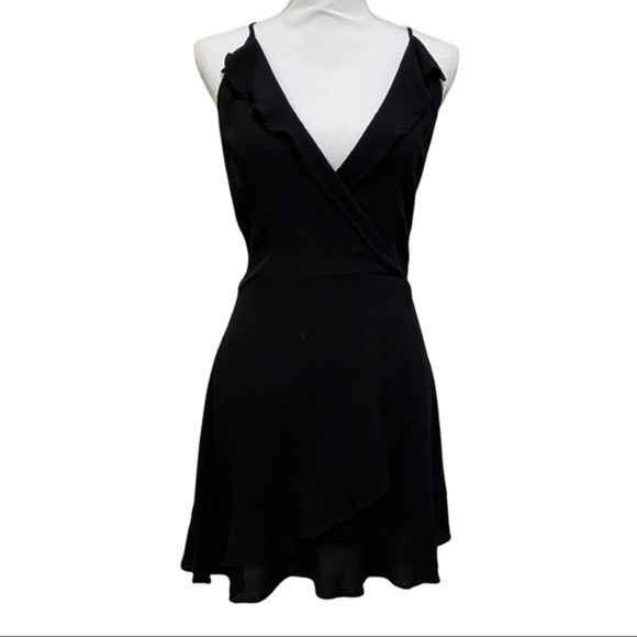 ZARA DENIM Faux Wrap Dress with tie back detail - Picture 2 of 10